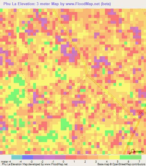 Phu La,Vietnam Elevation Map