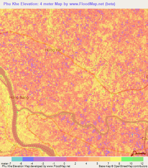 Phu Khe,Vietnam Elevation Map