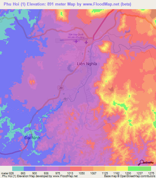Phu Hoi (1),Vietnam Elevation Map