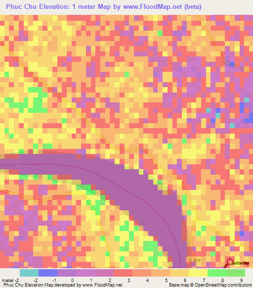 Phuc Chu,Vietnam Elevation Map