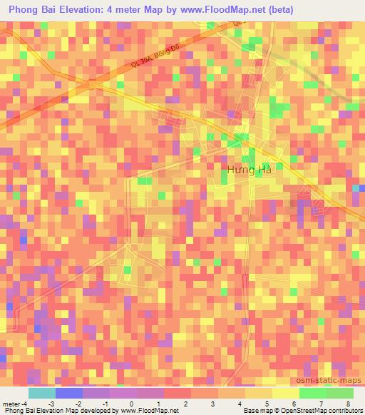Phong Bai,Vietnam Elevation Map