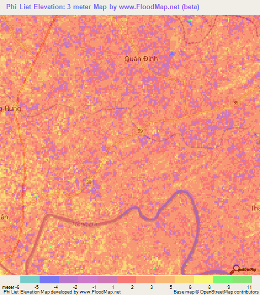 Phi Liet,Vietnam Elevation Map