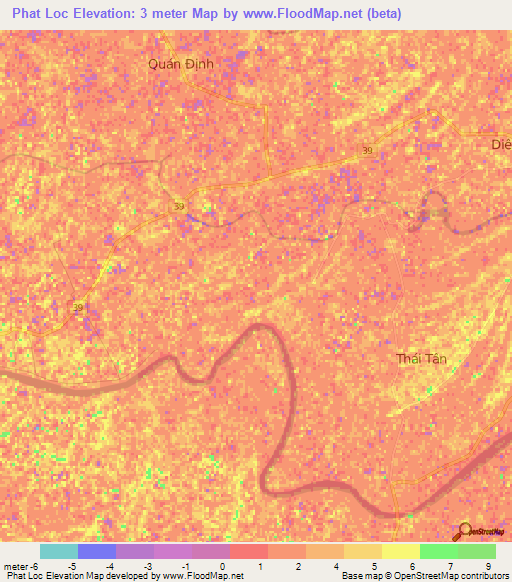 Phat Loc,Vietnam Elevation Map