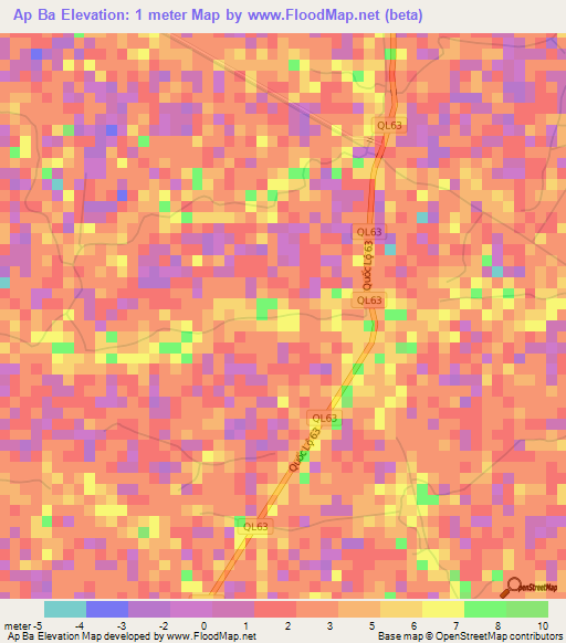 Ap Ba,Vietnam Elevation Map