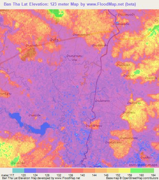 Ban Tha Lat,Thailand Elevation Map