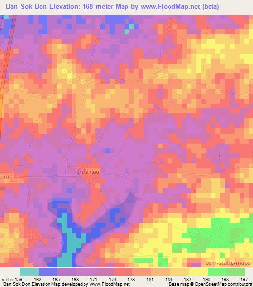 Ban Sok Don,Thailand Elevation Map