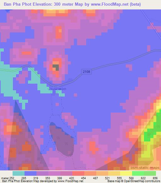 Ban Pha Phot,Thailand Elevation Map