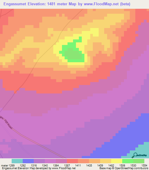 Engassumet,Tanzania Elevation Map