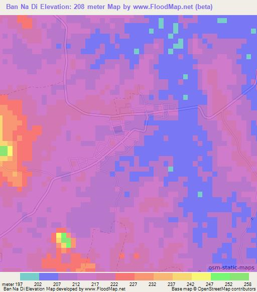 Ban Na Di,Thailand Elevation Map