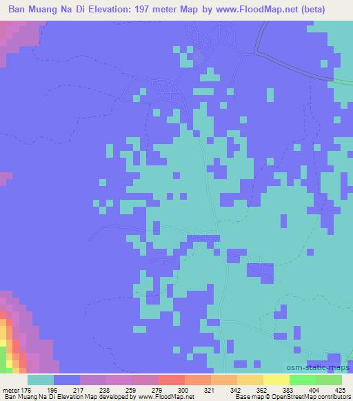 Ban Muang Na Di,Thailand Elevation Map