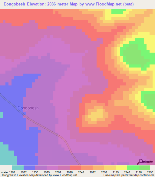 Dongobesh,Tanzania Elevation Map