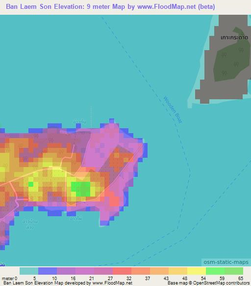 Ban Laem Son,Thailand Elevation Map