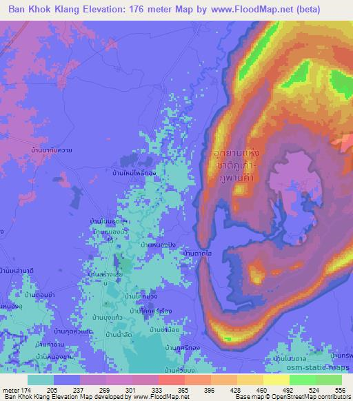 Ban Khok Klang,Thailand Elevation Map