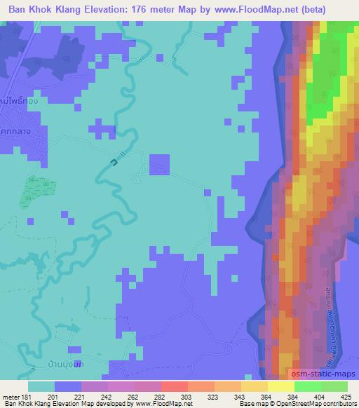 Ban Khok Klang,Thailand Elevation Map