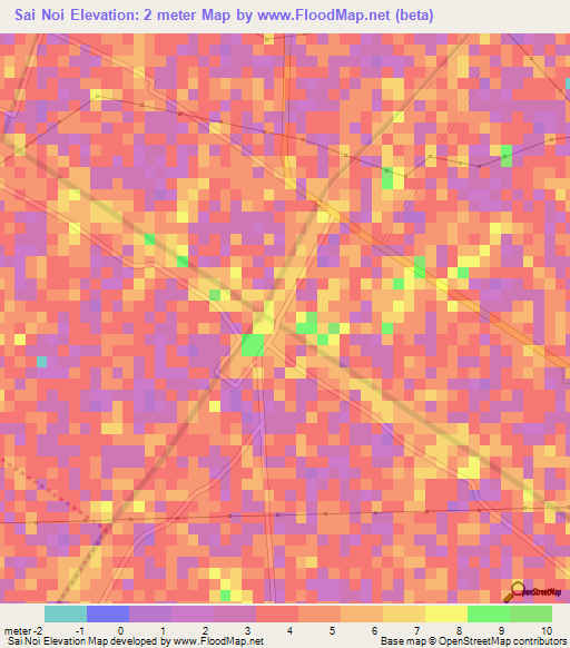 Sai Noi,Thailand Elevation Map
