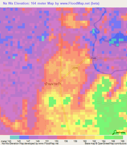 Na Wa,Thailand Elevation Map