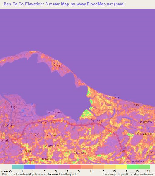 Ban Da To,Thailand Elevation Map