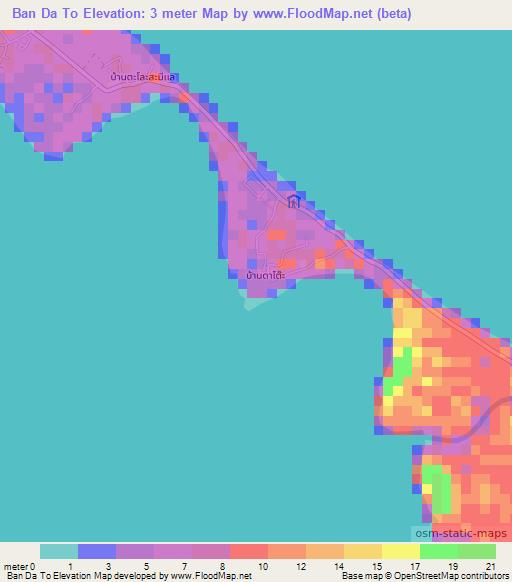Ban Da To,Thailand Elevation Map