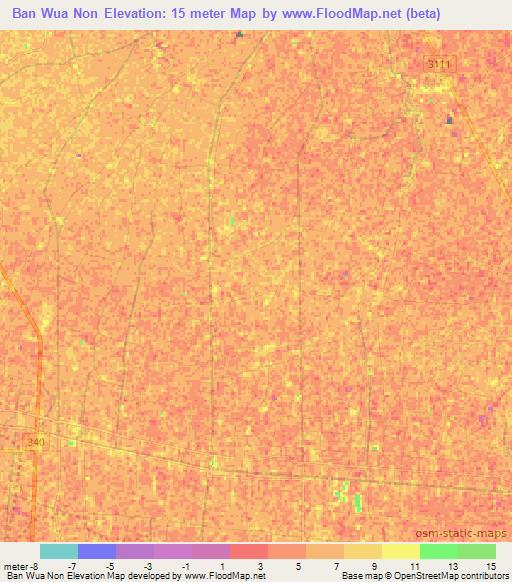 Ban Wua Non,Thailand Elevation Map