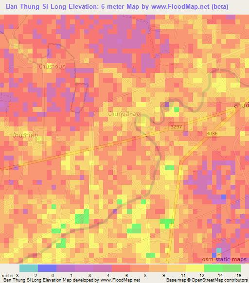 Ban Thung Si Long,Thailand Elevation Map