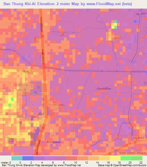 Ban Thung Khi-Ai,Thailand Elevation Map