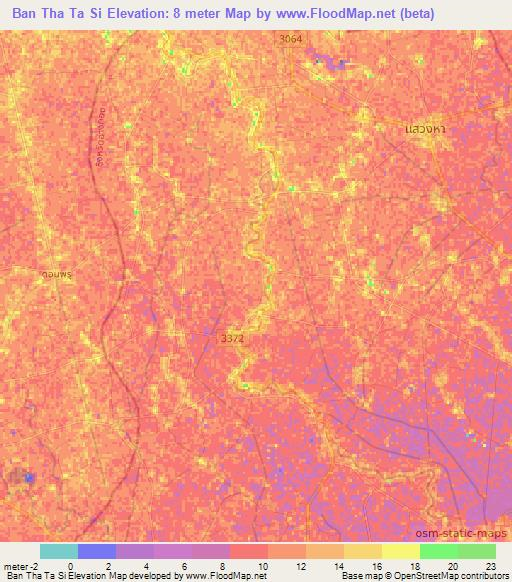 Ban Tha Ta Si,Thailand Elevation Map
