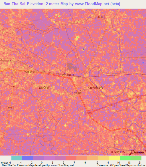 Ban Tha Sai,Thailand Elevation Map