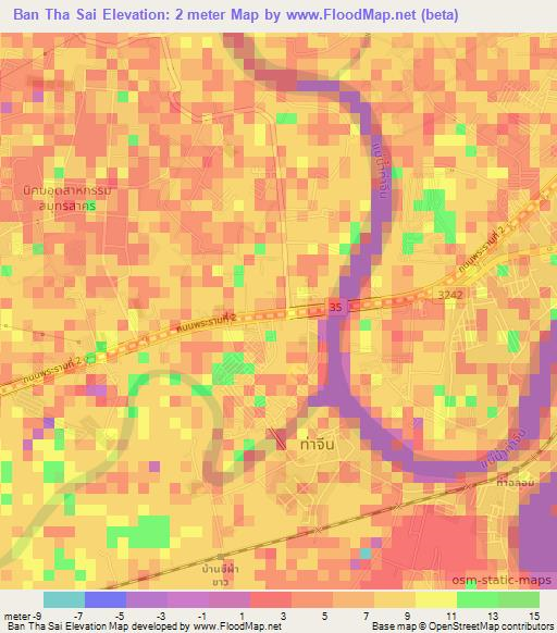 Ban Tha Sai,Thailand Elevation Map