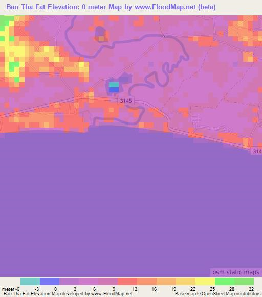Ban Tha Fat,Thailand Elevation Map