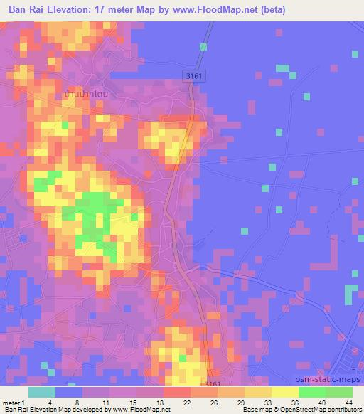 Ban Rai,Thailand Elevation Map