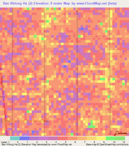 Ban Khlong Ha (2),Thailand Elevation Map