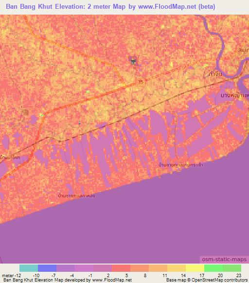 Ban Bang Khut,Thailand Elevation Map