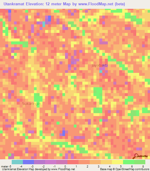Utankramat,Indonesia Elevation Map