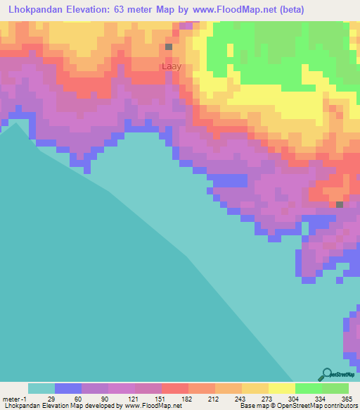 Lhokpandan,Indonesia Elevation Map