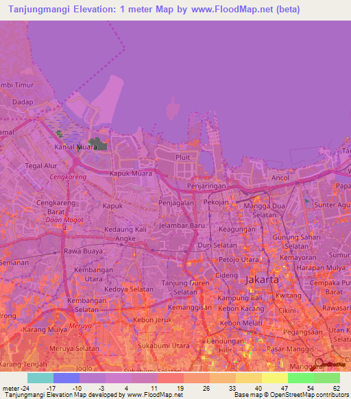 Tanjungmangi,Indonesia Elevation Map