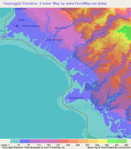Tanjungjati,Indonesia Elevation Map