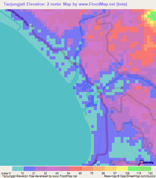 Tanjungjati,Indonesia Elevation Map