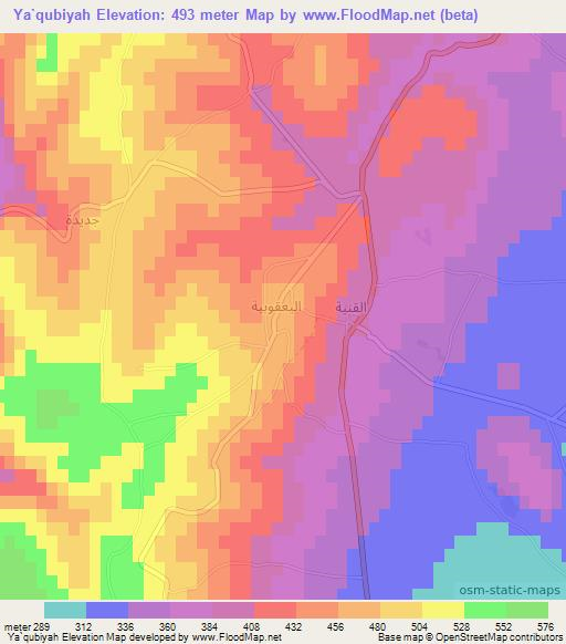 Ya`qubiyah,Syria Elevation Map