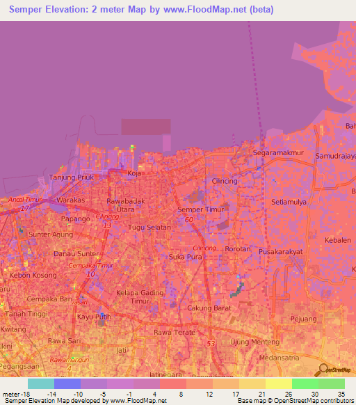 Semper,Indonesia Elevation Map