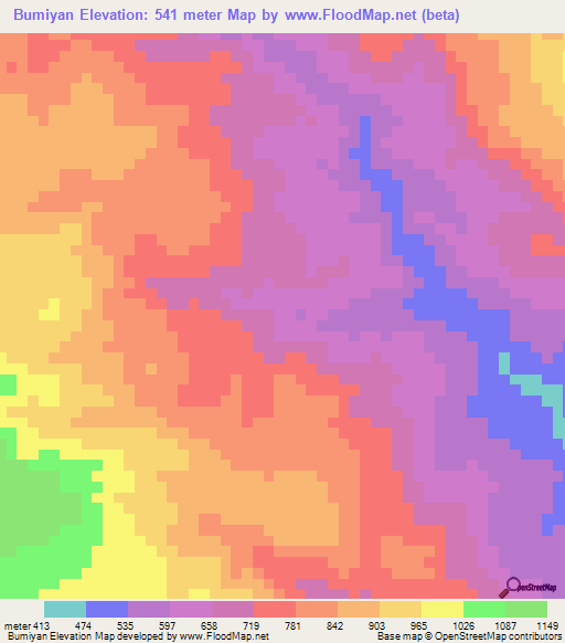 Bumiyan,Indonesia Elevation Map