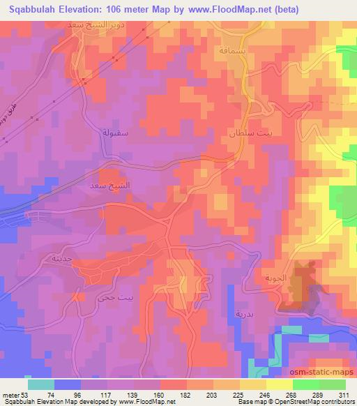 Sqabbulah,Syria Elevation Map