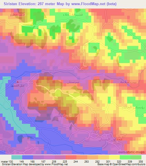 Siristan,Syria Elevation Map
