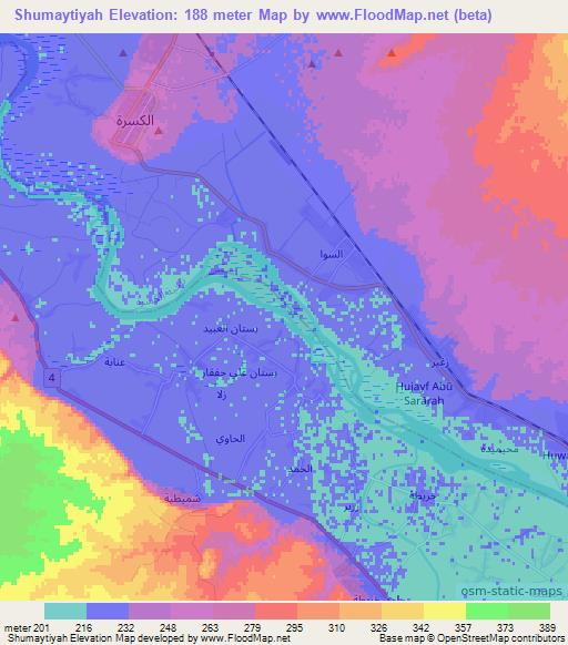 Shumaytiyah,Syria Elevation Map