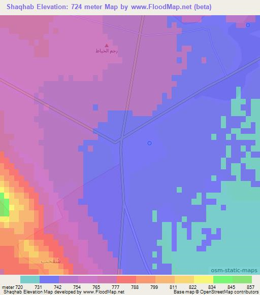 Shaqhab,Syria Elevation Map