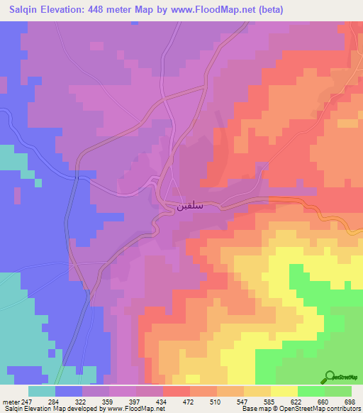 Salqin,Syria Elevation Map
