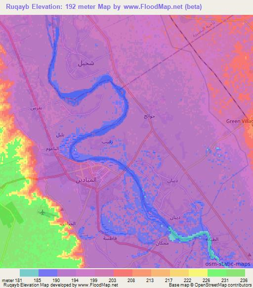 Ruqayb,Syria Elevation Map