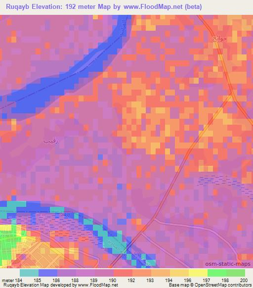 Ruqayb,Syria Elevation Map