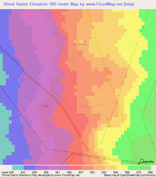 Rimat Hazim,Syria Elevation Map