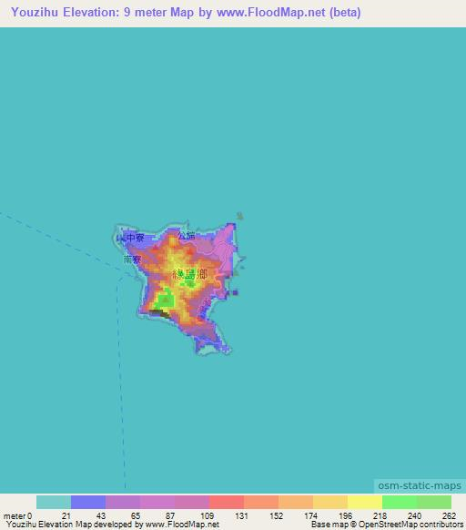 Youzihu,Taiwan Elevation Map