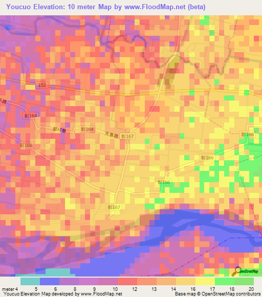 Youcuo,Taiwan Elevation Map